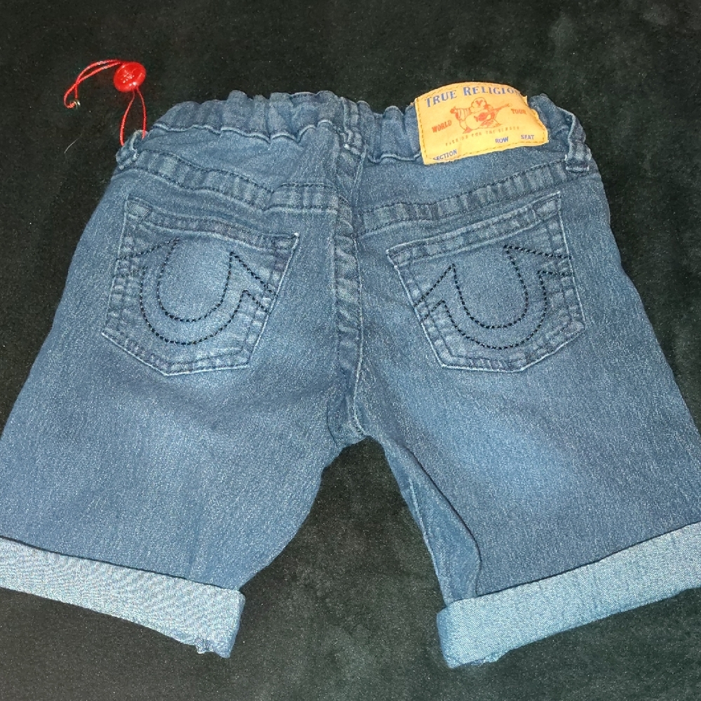 True Religion Kids Dark Blue Denim Shorts